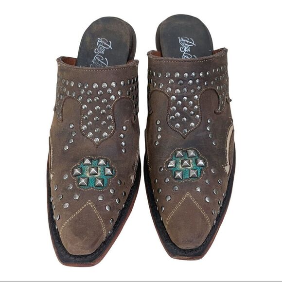 Dan Post Western Cowboy Modern Studs Clogs - Picture 3 of 9